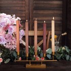 Assorted Natural 5 Ribbed Design 9  Unscented Premium Wax Taper Candles Party