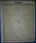Old Authentic 1876 Illinois County Map   White W  Hamilton On Reverse