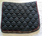 Full Size Black Roma Wick Easy Quilted English Saddle Pad 24 1 2 x 41 