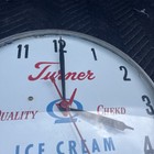 Turner Quality Ice Cream Milk 1960s Advertisement Round Electric Wall Clock Read