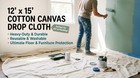 12x15 Cotton Canvas Drop Cloth Heavy Duty Painting Washable Fabric Tarp 8oz