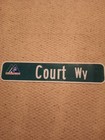 Real Road street highway Court Wy Sign   Double Sided Aluminum  Used