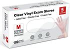 Clear Vinyl Exam Gloves  Latex-free  Disposable Medical Gloves food Safe