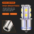 20x Warm White 1156 1141 13-smd Rv Camper Trailer Led Interior Light Bulbs 12v
