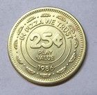 1986 Smile America Says Chuck E  Cheese 25   Coin Rare Vintage Arcade Game Token