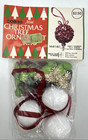 Vtg Walco Christmas Tree 3 Ornament Kit M 4140 Red Gold Nip Crafts Sealed