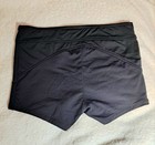 Women s Foldover Swim High Coverage Boyshort Kona Sol Black Sz Sm 4 6 New W Tags
