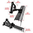 5 Ft 3-point Black Landscape Rake Grass Comb For Category-0 Tractor Hookup