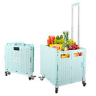 Folding Rolling Utility Shopping Cart Portable Crate Handcart 360   Rotate Wheel
