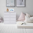 Set Of 2 Bedroom 4 Dressers Drawers Wooden Storage Organizer Furniture White