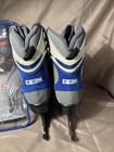 Ccm Skr75 Women Recreational Ice Skates Size 9 Large Width Blue Gray White New