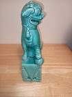 Vintage Chinese Foo Dog Green Turquoise Statue 12  Tall