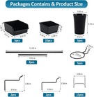 42 Pack Pegboard Organizer Accessories Kit With Storage Bins  Tool Cups  Hooks