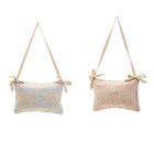 Thank Heaven For Little Girls Embroidered Pillow Door Hanger D  cor