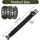 4x Paracord Bracelet Waterproof Outdoor Adjustable Survival Emergency Knife Kit
