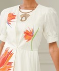 6 Ashro White Orange Summer Formal Wedding Church Party Glenetta Jacket Dress