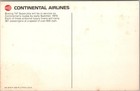 Vintage 1960s Continental Airlines Advertising Postcard  boeing 747 Superjets 