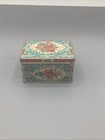 Vintage Floral Tin Designed By Daher Made In England Small 4  X 3  X 2 25 