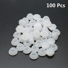 100pcs 10mm  3 8   White Plastic Plugs Hole Flush 10mm  100pcs 