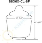 Kastlite 88060-cl-8f Polycarbonate Clear Acorn With Fitter Neck