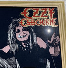 Vtg Ozzy Osbourne Diary Of A Madman Glitter Carnival Mirror 12x12  Rare 1980s