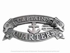 Aura Captains Quarters Sign Nautical Plaque Ship Boat Sign Wall Home Decor