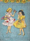 Vintage Uncut 1957 Flower Girls Paper Dolls  1 Top Reproduction  1 Seller