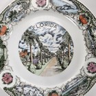 Vintage Florida Souvenir Plate Sunshine State Landmarks Decorative Plate 10    Euc