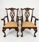 Signed Henredon Rare Rittenhouse Chippendale Mahogany Dining Room Chairs Set 10