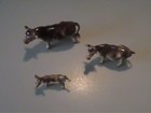Vintage 1950 s Hagen Renaker Miniature Jersey Cow Family