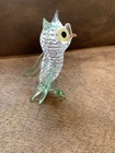 Owl Hand Blown Glass Book Figurine Art  Bird Mini Collectibles Home Decor Gift