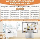 New Wpw10347093 Ice Bucket For Whirlpool Ice Maker Replacement W10347100 Ice Bin