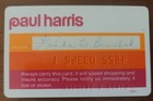 Vintage Paul Harris Store Credit Charge Card