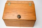Farmhouse Style Wooden Bread Box Rustic Handmade Wood Kitchen Vtg