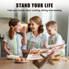 Cookbook Stand Holder Display Wooden  Rustic Wood Design - Adjustable Multifunct