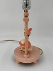 Vintage Irmi Storybook Pink Girl On Swing Nursery Lamp Hand Painted Wood