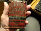 Early 1900s  union Leader Pocket Tobacco Tin 