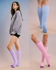 Fitrell 4 Pairs Compression Socks For Small-medium  Pink blue purple white 