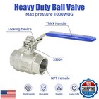 4 Pack 1  Npt Female Ball Valve Stainless Steel 304 Full Port Ball Valve Heav