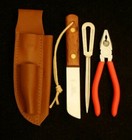 Currey 3-pc Rigging Knife Kit W  Marlinspike   Pliers   Leather Sheath
