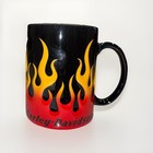 Harley Davidson Coffee Mugs Flame Full Size Set Of 2   Espresso Size Eagle Mug