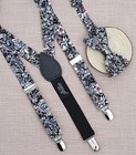 Floral Cotton Bow Tie And Suspenders Set For Small -  6 Mos  - 5 Yrs   08