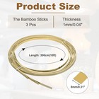 3 Roll Bamboo Strips For Weaving 0 31 x10ft Basket Weaving Supplies 1mm Green