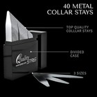 Quality Stays Metal Collar Stays For Men     Set Of 40 Dress Shirt 3 Sizes In A Di