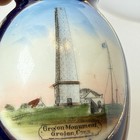 Groton  Connecticut Ct Antique Groton Monument Souvenir China Cobalt Creamer