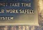Vintage Original Bell Telephone System Work Safety Sign - 3d Letters Wooden Base