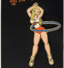 Hooters Collectable Sexy Blonde Blue Hula  Hoop Girl Lapel Pin