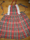 Vintage Full Size Apron Poly cotton Osfa Red Plaid  su107 