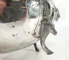 Antique Silverplate Center Bowl With Ram Heads And Elk Heads - As Is