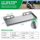 1 2  Skid Steer Quick Attach Plate Compatible With Bobcat Kubota universal Sk   